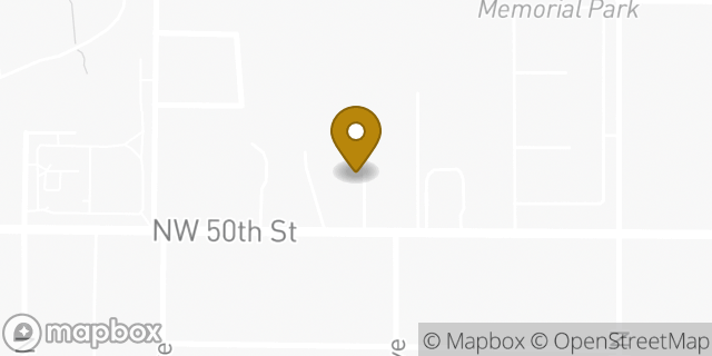 Map showing the location of American Legion Post 12 in Warr Acres, OK 73122