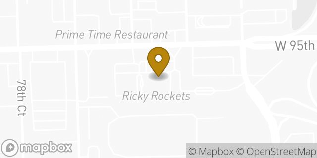 Map showing the location of Starbucks in Hickory Hills, IL 60457