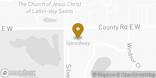 Map showing the location of ATM Speedway in New Brighton, MN 55112