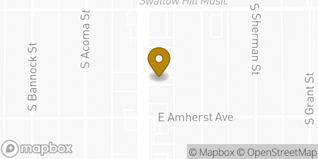 Map showing the location of Baskin-Robbins in Englewood, CO 80113