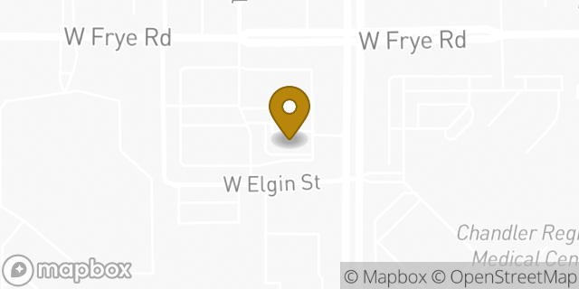 Map showing the location of Starbucks in Chandler, AZ 85224