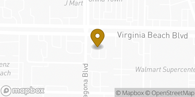 Map showing the location of Sonic Drive In in Virginia Beach, VA 23462