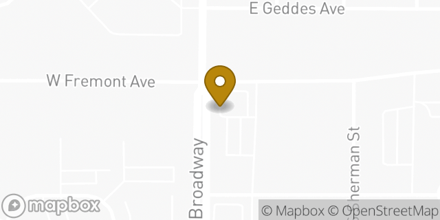Map showing the location of Starbucks in Littleton, CO 80122
