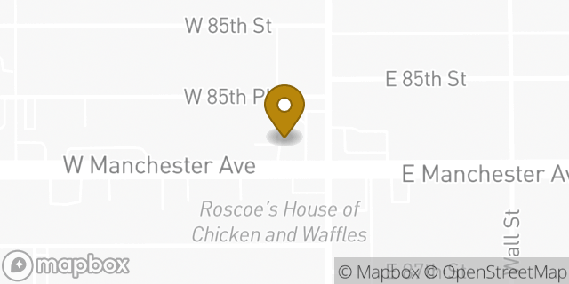 Map showing the location of McDonald's in Los Angeles, CA 90003
