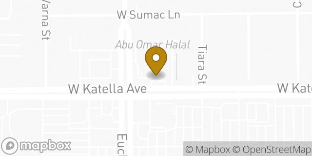 Map showing the location of Subway in Anaheim, CA 92802