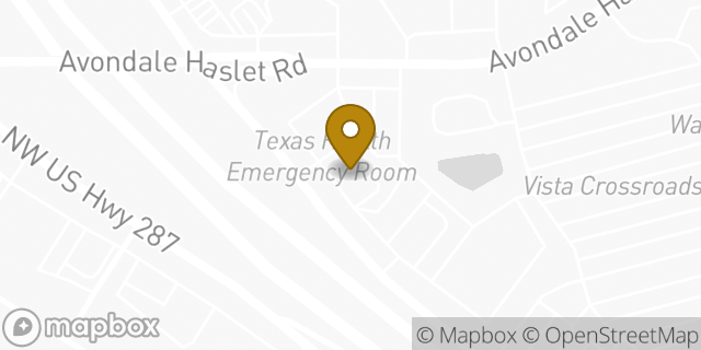Map showing the location of Whataburger in Haslet, TX 76052