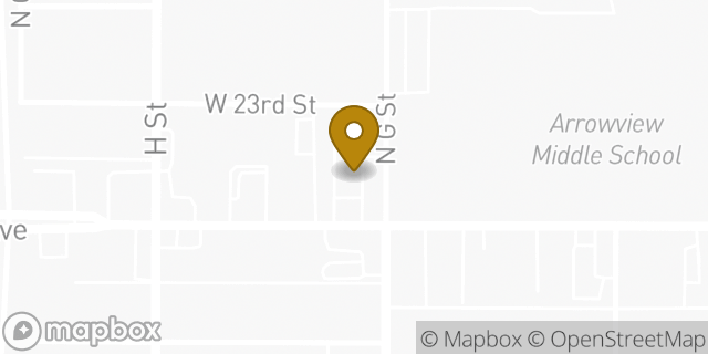 Map showing the location of McDonald's in San Bernardino, CA 92405