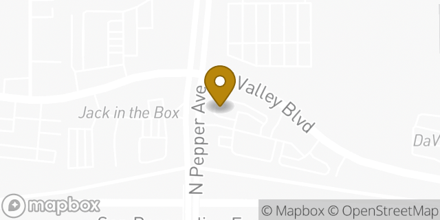 Map showing the location of Starbucks in Colton, CA 92324
