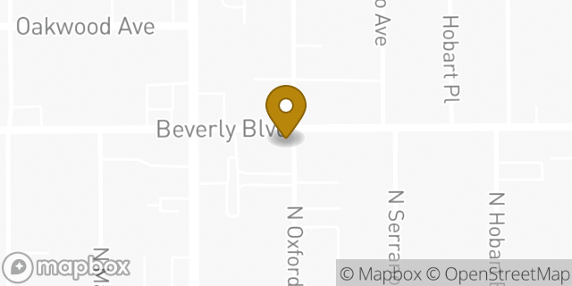 Map showing the location of Enterprise Rent-A-Car in Los Angeles, CA 90004