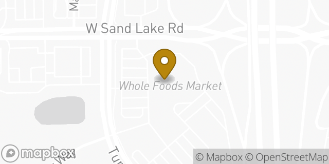 Map showing the location of Whole Foods Market in Orlando, FL 32819