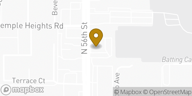 Map showing the location of Bank Of America in Temple Terrace, FL 33617