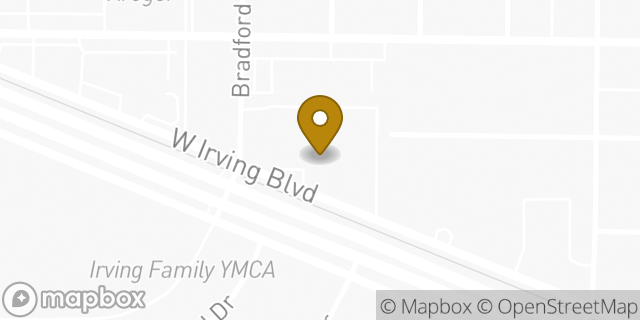 Map showing the location of Coinme in Irving, TX 75061