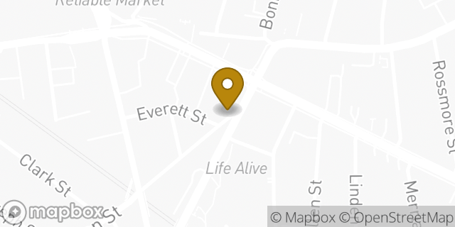 Map showing the location of Dunkin' in Somerville, MA 02143