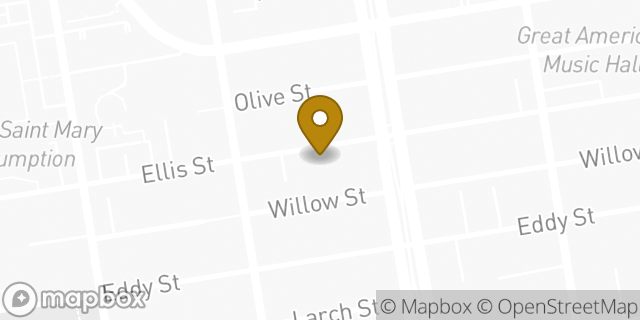 Map showing the location of Kaiser San Francisco Psychiatry in San Francisco, CA 94109