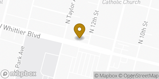 Map showing the location of Avis Car Rental in Montebello, CA 90640