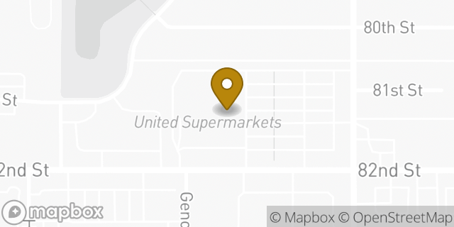 Map showing the location of Starbucks Coffee Company in Lubbock, TX 79424