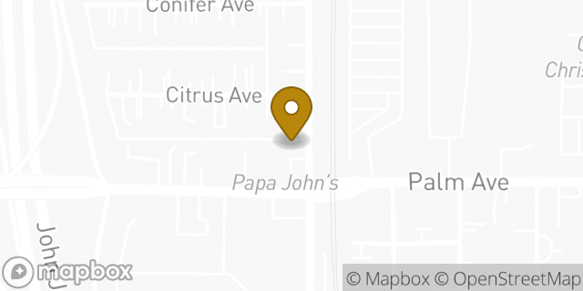 Map showing the location of Papa John's Pizza in San Diego, CA 92154