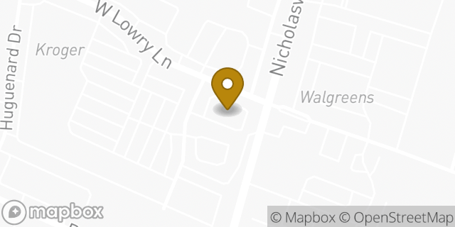 Map showing the location of Dunkin' in Lexington, KY 40503