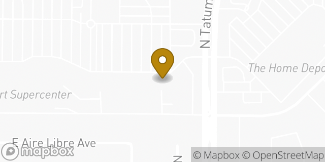 Map showing the location of The UPS Store in Phoenix, AZ 85032