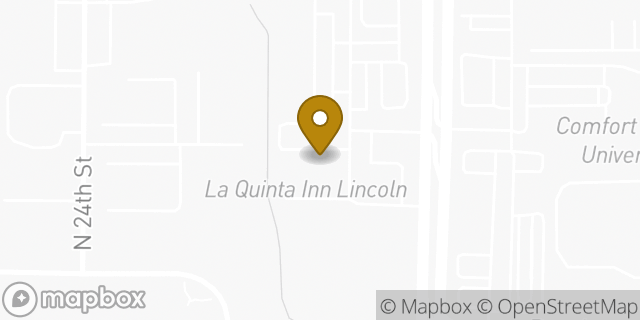 Map showing the location of La Quinta Inn by Wyndham Lincoln in Lincoln, NE 68521