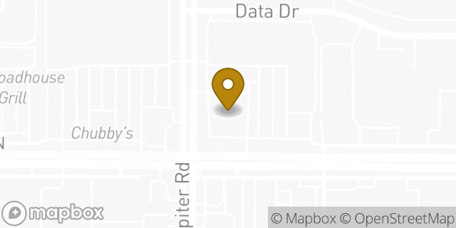 Map showing the location of Walgreens in Dallas, TX 75218