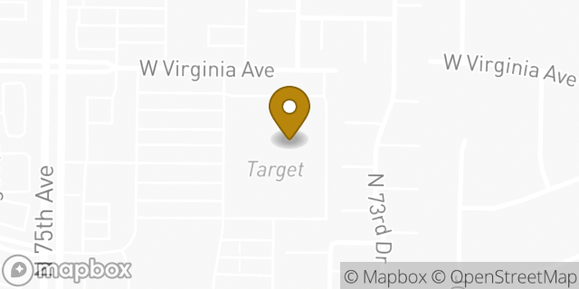 Map showing the location of ATM Target in Phoenix, AZ 85035