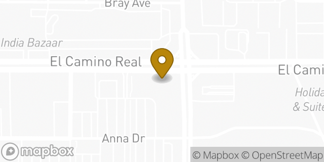 Map showing the location of Panera Bread in Santa Clara, CA 95050