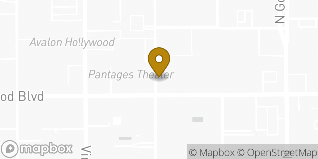 Map showing the location of Dunkin' in Los Angeles, CA 90028