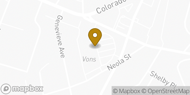 Map showing the location of Starbucks in Los Angeles, CA 90041