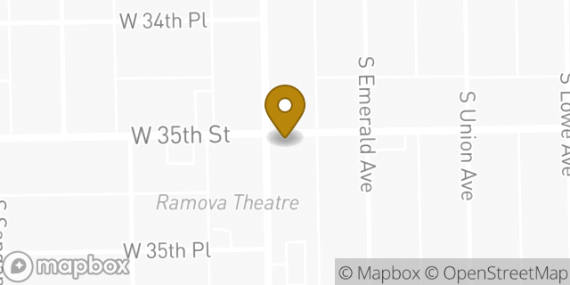 Map showing the location of Chase Bank in Chicago, IL 60616