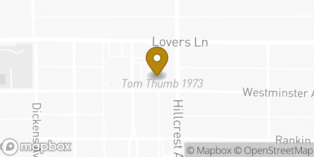 Map showing the location of Tom Thumb in Dallas, TX 75205