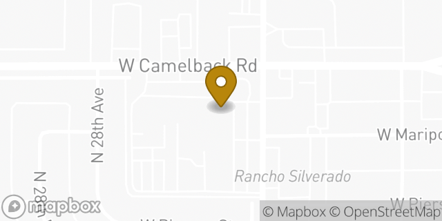 Map showing the location of AutoZone in Phoenix, AZ 85017