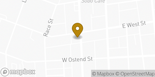 Map showing the location of Papa Johns Pizza in Baltimore, MD 21230