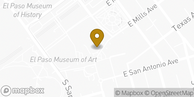 Map showing the location of Starbucks in El Paso, TX 79901