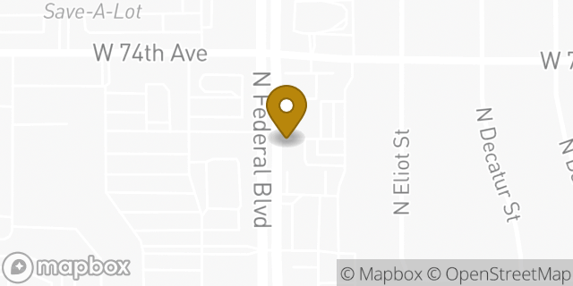 Map showing the location of Starbucks in Westminster, CO 80030