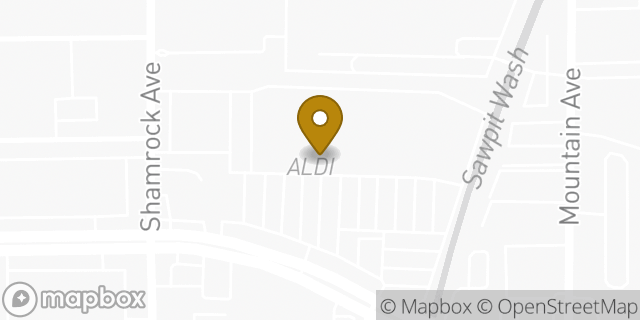 Map showing the location of Aldi in Monrovia, CA 91016