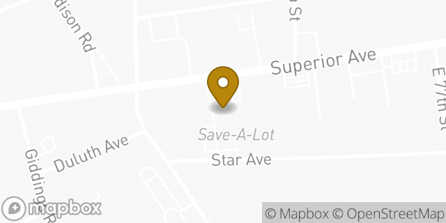 Map showing the location of Amazon Locker - Craw in Cleveland, OH 44103