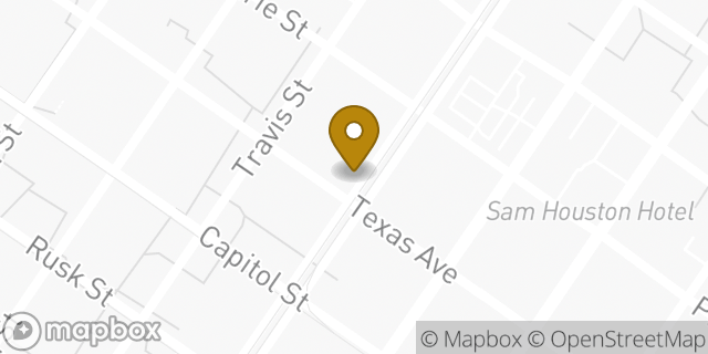 Map showing the location of Chipotle Mexican Grill in Houston, TX 77002