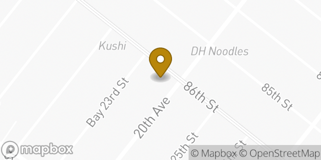 Map showing the location of Dunkin' in Brooklyn, NY 11214