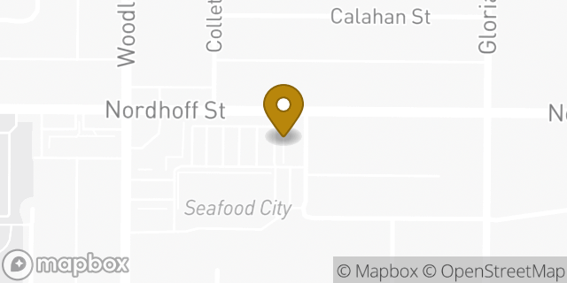 Map showing the location of AutoZone in Los Angeles, CA 91343