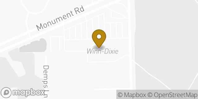 Map showing the location of Aldi in Jacksonville, FL 32225
