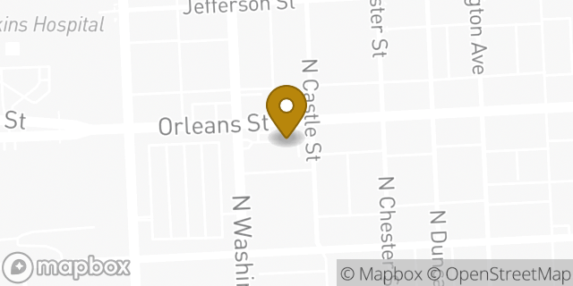 Map showing the location of Amazon Locker - Woodward in Baltimore, MD 21231