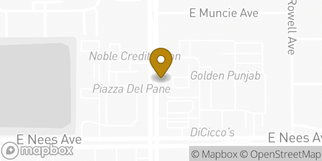Map showing the location of Jack in the Box in Fresno, CA 93720