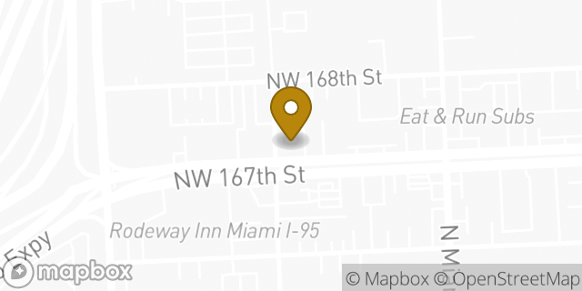 Map showing the location of Baskin-Robbins in North Miami Beach, FL 33169