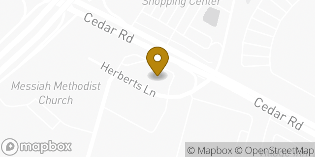 Map showing the location of AutoZone in Chesapeake, VA 23322