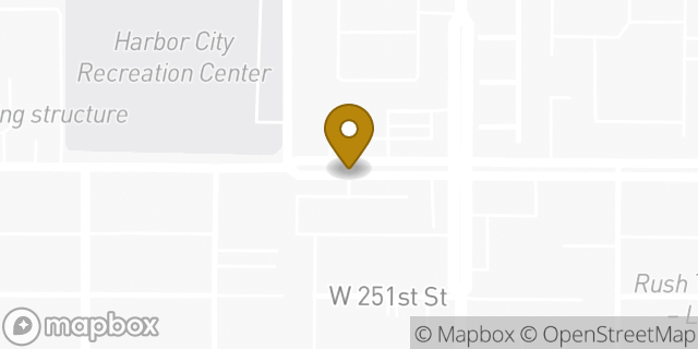 Map showing the location of Kaiser Permanente in Los Angeles, CA 90710