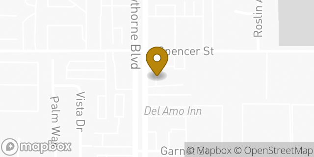 Map showing the location of Avis Car Rental in Torrance, CA 90503