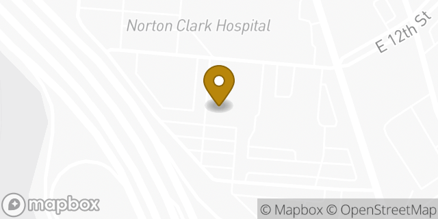 Map showing the location of Clark Pediatrics - Jeffersonville in Jeffersonville, IN 47130