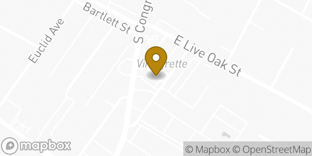Map showing the location of Amazon Locker - Yimu in Austin, TX 78704