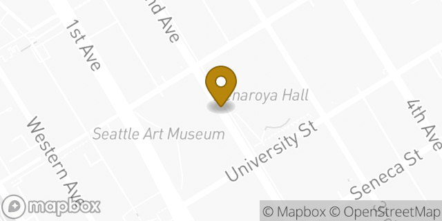 Map showing the location of Chase Bank in Seattle, WA 98101